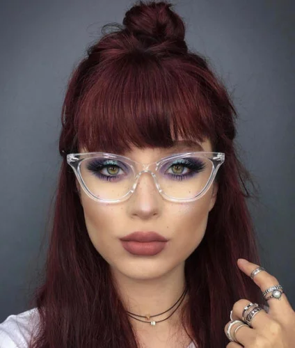 Cat Eye Vintage Retro "Ombre" Women Eyeglasses BAMBI Clear Lens SHADZ GAFAS